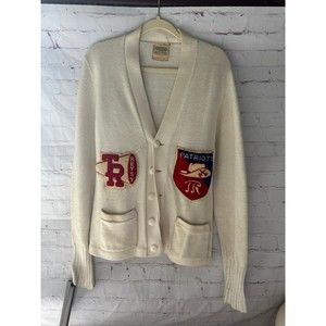 Vintage TR San Antonio Patriots Knitted Wool Patched Cardigan